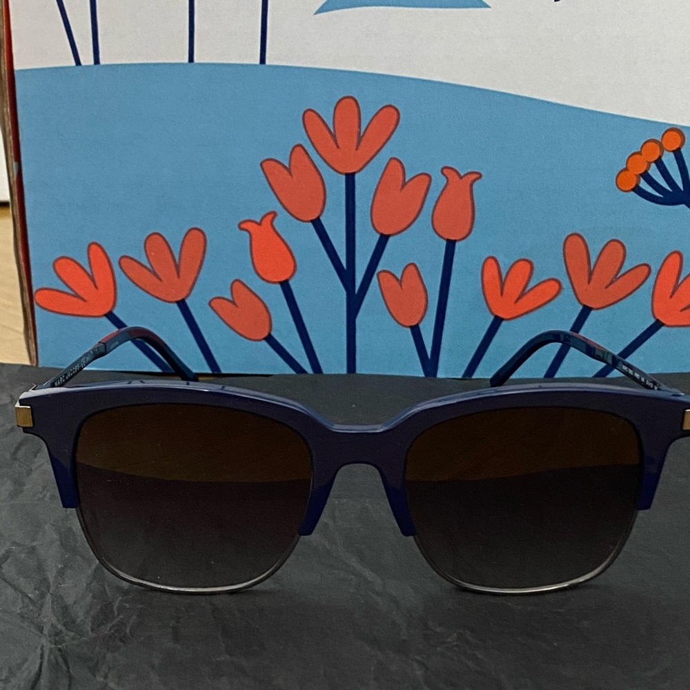 NWOT Marc Jacobs Aviator Sunglasses Navy Blue MARC-138-S Unisex